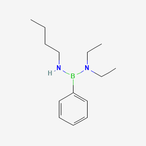 molecular formula C14H25BN2 B15435315 N'-Butyl-N,N-diethyl-1-phenylboranediamine CAS No. 79867-03-1