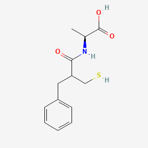 molecular formula C13H17NO3S B15435403 N-[3-Phenyl-2-(sulfanylmethyl)propanoyl]-L-alanine CAS No. 81110-07-8