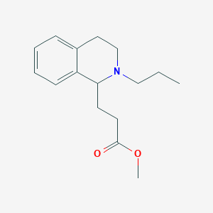 molecular formula C16H23NO2 B15435416 Methyl 3-(2-propyl-1,2,3,4-tetrahydroisoquinolin-1-yl)propanoate CAS No. 84835-33-6