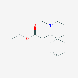 molecular formula C15H25NO2 B15435419 Ethyl (2-methyl-2-azaspiro[5.5]undec-8-en-1-yl)acetate CAS No. 85674-95-9
