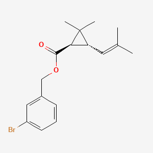 molecular formula C17H21BrO2 B15435476 Cyclopropanecarboxylic acid, 2,2-dimethyl-3-(2-methyl-1-propenyl)-, (3-bromophenyl)methyl ester, (1R,3R)- CAS No. 82488-08-2