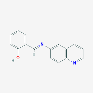 molecular formula C16H12N2O B15435543 Phenol, 2-[(6-quinolinylimino)methyl]- CAS No. 84922-34-9