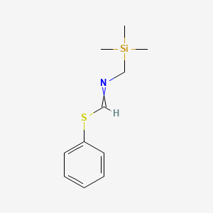 molecular formula C11H17NSSi B15435639 Phenyl [(trimethylsilyl)methyl]methanimidothioate CAS No. 85236-99-3