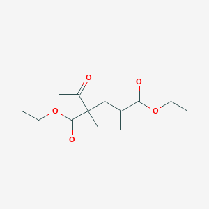 molecular formula C14H22O5 B15435786 Diethyl 2-acetyl-2,3-dimethyl-4-methylidenepentanedioate CAS No. 84184-61-2