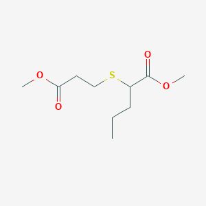 molecular formula C10H18O4S B15435838 Methyl 2-[(3-methoxy-3-oxopropyl)sulfanyl]pentanoate CAS No. 81741-81-3
