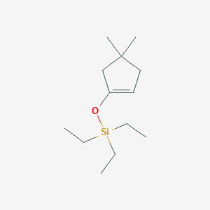 molecular formula C13H26OSi B15435846 Silane, [(4,4-dimethyl-1-cyclopenten-1-yl)oxy]triethyl- CAS No. 82253-47-2