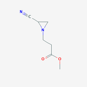 molecular formula C7H10N2O2 B15435949 Methyl 3-(2-cyanoaziridin-1-yl)propanoate CAS No. 86649-93-6