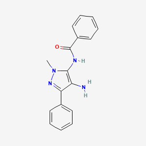 molecular formula C17H16N4O B15435963 N-(4-Amino-1-methyl-3-phenyl-1H-pyrazol-5-yl)benzamide CAS No. 81198-02-9