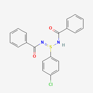 molecular formula C20H15ClN2O2S B15436189 N-[(E)-Benzamido(4-chlorophenyl)-lambda~4~-sulfanylidene]benzamide CAS No. 81386-74-5