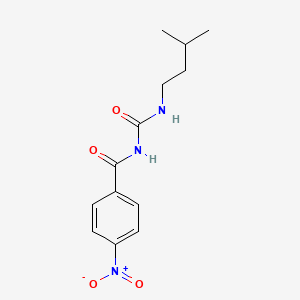 molecular formula C13H17N3O4 B15436273 N-[(3-Methylbutyl)carbamoyl]-4-nitrobenzamide CAS No. 85208-49-7