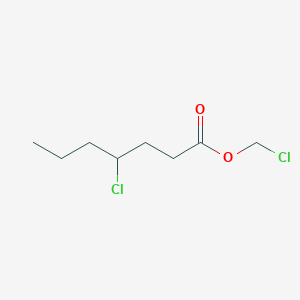 molecular formula C8H14Cl2O2 B15436321 Chloromethyl 4-chloroheptanoate CAS No. 80418-60-6