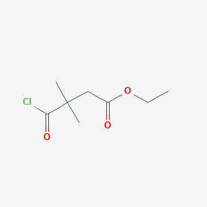 molecular formula C8H13ClO3 B15436359 Ethyl 4-chloro-3,3-dimethyl-4-oxobutanoate CAS No. 81430-18-4