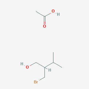 molecular formula C8H17BrO3 B15436406 Acetic acid;2-(bromomethyl)-3-methylbutan-1-ol CAS No. 79190-69-5