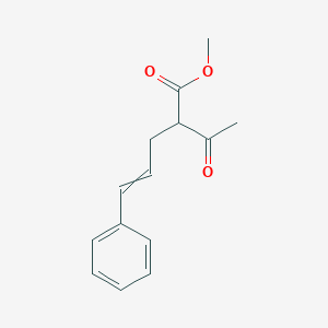 molecular formula C14H16O3 B15436424 Methyl 2-acetyl-5-phenylpent-4-enoate CAS No. 85217-77-2