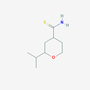 molecular formula C9H17NOS B15436498 2-(Propan-2-yl)oxane-4-carbothioamide CAS No. 84125-28-0