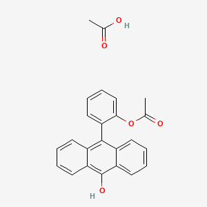 molecular formula C24H20O5 B15436539 Acetic acid--2-(10-hydroxyanthracen-9-yl)phenyl acetate (1/1) CAS No. 79925-04-5