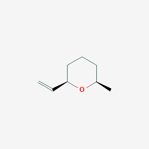 molecular formula C8H14O B15436608 2H-Pyran, 2-ethenyltetrahydro-6-methyl-, cis- CAS No. 81554-14-5