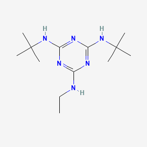 molecular formula C13H26N6 B15436630 N~2~,N~4~-Di-tert-butyl-N~6~-ethyl-1,3,5-triazine-2,4,6-triamine CAS No. 80587-79-7