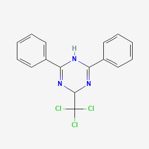 molecular formula C16H12Cl3N3 B15436786 1,3,5-Triazine, 1,2-dihydro-4,6-diphenyl-2-(trichloromethyl)- CAS No. 81308-43-2