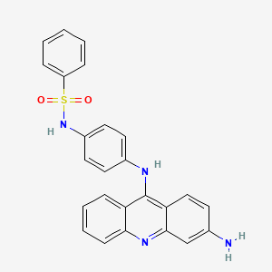 molecular formula C25H20N4O2S B15436871 N-(4-((3-Amino-9-acridinyl)amino)phenyl)benzenesulfonamide CAS No. 80958-47-0