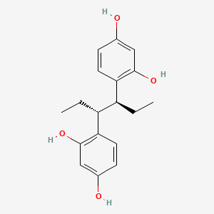 molecular formula C18H22O4 B15436934 Resorcinol, 4,4'-(1,2-diethylethylene)di- CAS No. 85720-47-4