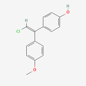 molecular formula C15H13ClO2 B15436966 Phenol, 4-(2-chloro-1-(4-methoxyphenyl)ethenyl)- CAS No. 79639-29-5