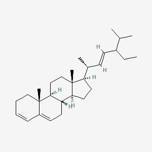 molecular formula C29H46 B15437029 Stigmasta-3,5,22-triene, (22E,24xi)- CAS No. 81531-12-6