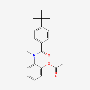 molecular formula C20H23NO3 B15437052 Benzamide, N-(2-(acetyloxy)phenyl)-4-(1,1-dimethylethyl)-N-methyl- CAS No. 80495-80-3