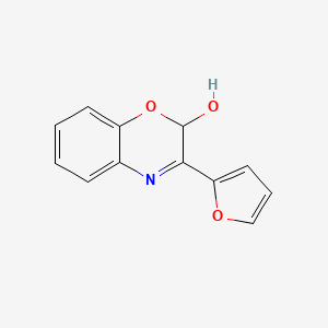 molecular formula C12H9NO3 B15437090 3-(Furan-2-yl)-2H-1,4-benzoxazin-2-ol CAS No. 77052-18-7