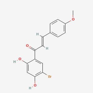molecular formula C16H13BrO4 B15437123 Acrylophenone, 5'-bromo-2',4'-dihydroxy-3-(p-methoxyphenyl)- CAS No. 78050-52-9