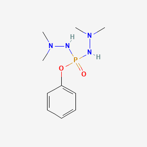 molecular formula C10H19N4O2P B15437136 2-[(2,2-Dimethylhydrazinyl)-phenoxyphosphoryl]-1,1-dimethylhydrazine CAS No. 81319-81-5
