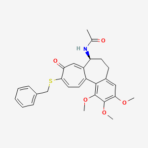 molecular formula C28H29NO5S B15437381 N-[(7S)-10-benzylsulfanyl-1,2,3-trimethoxy-9-oxo-6,7-dihydro-5H-benzo[a]heptalen-7-yl]acetamide CAS No. 76129-12-9