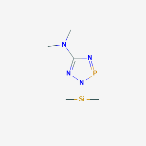 molecular formula C6H15N4PSi B15437384 N,N-Dimethyl-2-(trimethylsilyl)-2H-1,2,4,3-triazaphosphol-5-amine CAS No. 76070-35-4