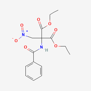 molecular formula C15H18N2O7 B15437397 Diethyl 2-benzamido-2-(nitromethyl)propanedioate CAS No. 81917-96-6