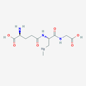 molecular formula C11H19HgN3O6 B15437500 Glycine, N-(N-L-gamma-glutamyl-3-(methylmercurio)-L-alanyl)- CAS No. 78505-11-0