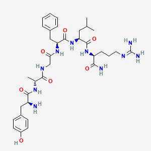 molecular formula C35H52N10O7 B15437518 L-Tyrosyl-D-alanylglycyl-L-phenylalanyl-L-leucyl-N~5~-(diaminomethylidene)-L-ornithinamide CAS No. 79985-47-0
