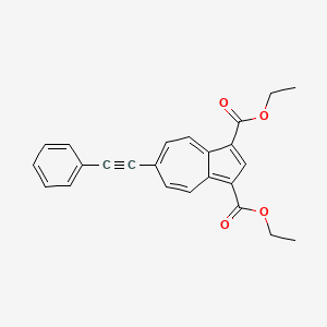 molecular formula C24H20O4 B15437531 Diethyl 6-(phenylethynyl)azulene-1,3-dicarboxylate CAS No. 75628-82-9
