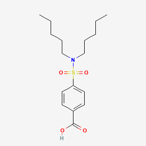 molecular formula C17H27NO4S B15437556 p-(Dipentylsulfamoyl)benzoic acid CAS No. 79787-04-5