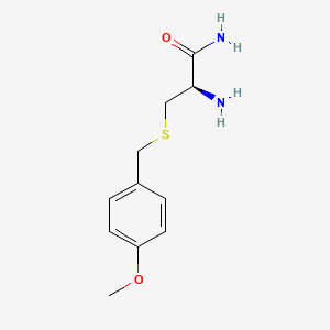 molecular formula C11H16N2O2S B15437673 S-[(4-Methoxyphenyl)methyl]-L-cysteinamide CAS No. 74201-66-4