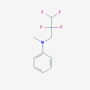 molecular formula C10H11F4N B15437697 N-Methyl-N-(2,2,3,3-tetrafluoropropyl)aniline CAS No. 78727-06-7