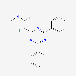 molecular formula C19H18N4 B15437769 N,N-Dimethyl-2-(4,6-diphenyl-1,3,5-triazin-2-yl)ethenamine CAS No. 83256-22-8