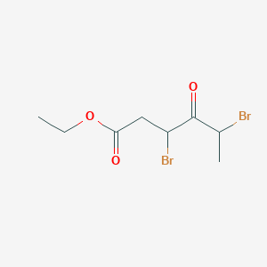 molecular formula C8H12Br2O3 B15437782 Ethyl 3,5-dibromo-4-oxohexanoate CAS No. 75487-14-8