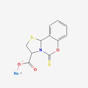 molecular formula C11H8NNaO3S2 B15437829 Sodium 2,3-dihydro-5-thioxo-5H,10bH-thiazolo(3,2-c)(1,3)benzoxazine-3-carboxylate CAS No. 78760-55-1