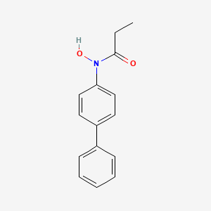 molecular formula C15H15NO2 B15437910 N-Hydroxy-N-propionyl-4-aminobiphenyl CAS No. 80115-73-7