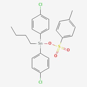 molecular formula C23H24Cl2O3SSn B15437920 Butylbis(4-chlorophenyl)[(4-methylbenzene-1-sulfonyl)oxy]stannane CAS No. 82593-68-8