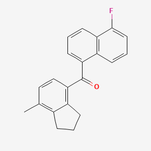 molecular formula C21H17FO B15437946 Methanone, (2,3-dihydro-7-methyl-1H-inden-4-yl)(5-fluoro-1-naphthalenyl)- CAS No. 74924-92-8