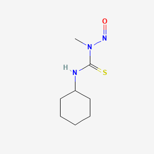 molecular formula C8H15N3OS B15438018 Thiourea, N'-cyclohexyl-N-methyl-N-nitroso- CAS No. 79645-02-6
