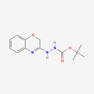 molecular formula C13H17N3O3 B15438045 Hydrazinecarboxylic acid, 2-(2H-1,4-benzoxazin-3-yl)-, 1,1-dimethylethyl ester CAS No. 78959-40-7