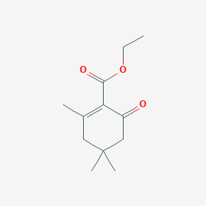 molecular formula C12H18O3 B15438063 Ethyl 2,4,4-trimethyl-6-oxocyclohex-1-ene-1-carboxylate CAS No. 80348-45-4