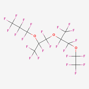 molecular formula C11F24O3 B15438138 Propane, 1-(1-(difluoro(pentafluoroethoxy)methyl)-1,2,2,2-tetrafluoroethoxy)-1,1,2,3,3,3-hexafluoro-2-(heptafluoropropoxy)- CAS No. 78522-49-3